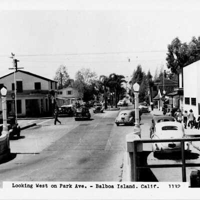 Looking West on Park Ave.- Balboa Island, Calif. 1132