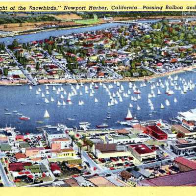 N-22 - The "Flight of the Snowbirds," newport Harbor, California- Passing Balboa and Balboa Island