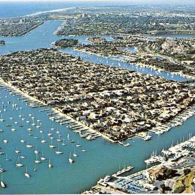 Balboa Island Aerial Postcard