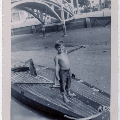 Child Playing by the Collins Island Bridge