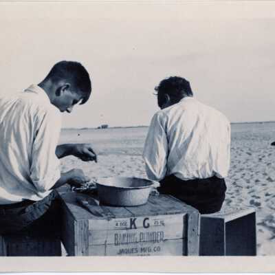 Camping on Balboa Island, 1911