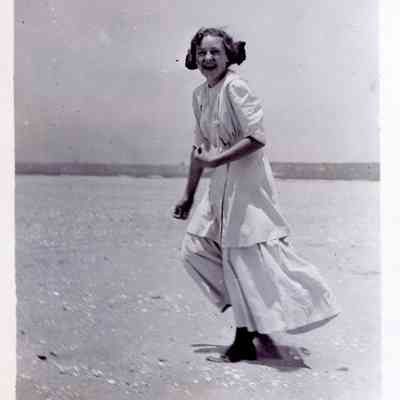 Young Woman on Balboa Island Beach, July 1911