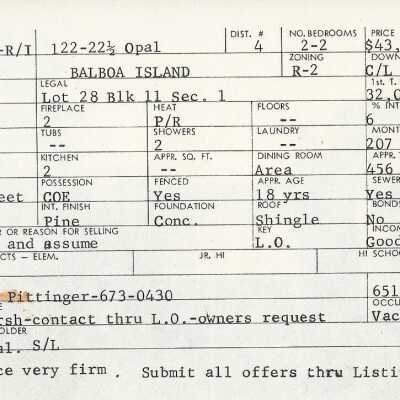 122 Opal Avenue Info Card
