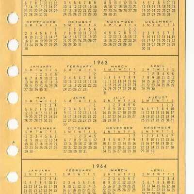 Binder Calendar And Instructions
