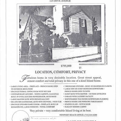 115 Onyx Avenue - Advertisement