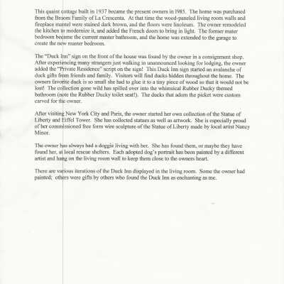 126 Pearl Ave Info Sheets