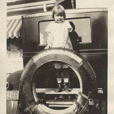 Girl on a Car Photo