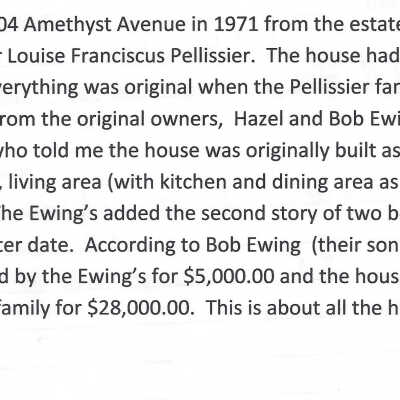 204 Amethyst Avenue History By Janice Lee