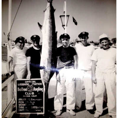 Four Fisherman Plus Captain with a Marlin