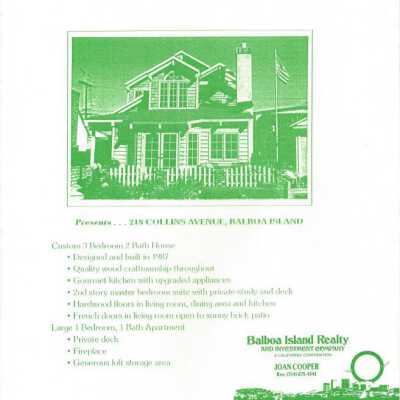 218 Collins Avenue - Advertisement