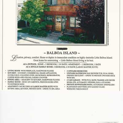 Real Estate Advertisement for 208 Abalone Avenue