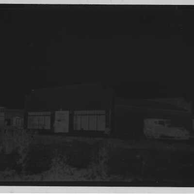 Negative of a building on Marine Avenue