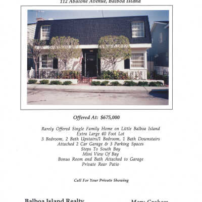 112 Abalone Avenue - Advertisement