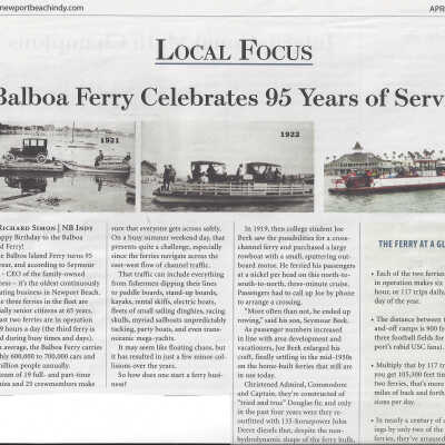 Balboa Ferry Celebrates 95 Years of Service, 2014