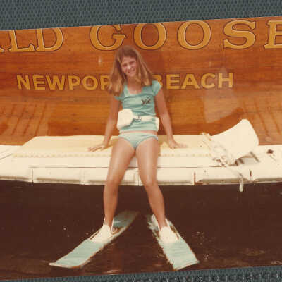 Bert Minshall's Daughter on the Back of the Wild Goose