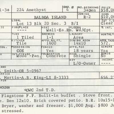 224 Amethyst Avenue Info Card