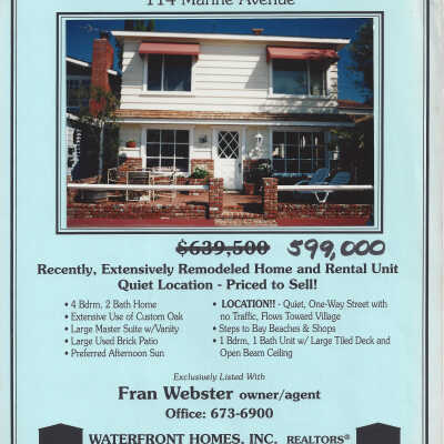114 Marine Avenue - Advertisement