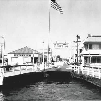 Welcome Sign and Port, Entrance for Ferry on B.I.