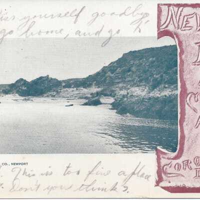 Corona del Mar in Newport Beach - Postcard from 1905