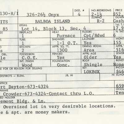 326 Onyx Avenue Info Card