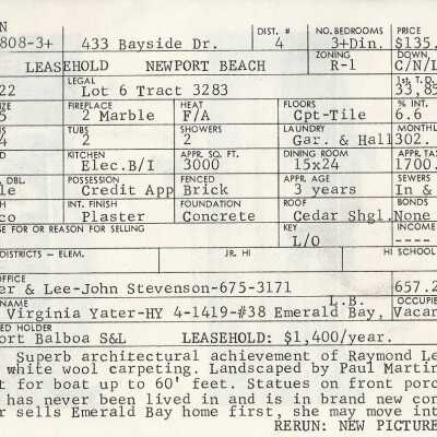 433 Bayside Drive Info Card