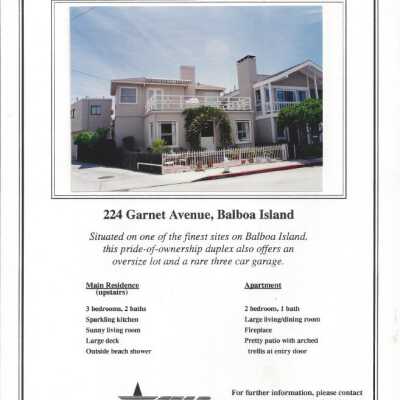 224 Garnet Avenue - Advertisement
