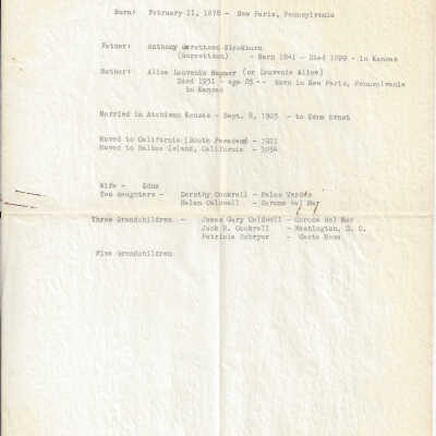 Blackburn Family Tree