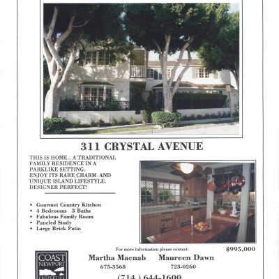 311 Crystal Avenue - Advertisement