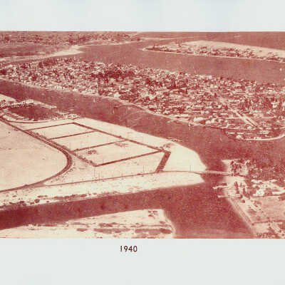 Aerial photo of Balboa Island, 1940