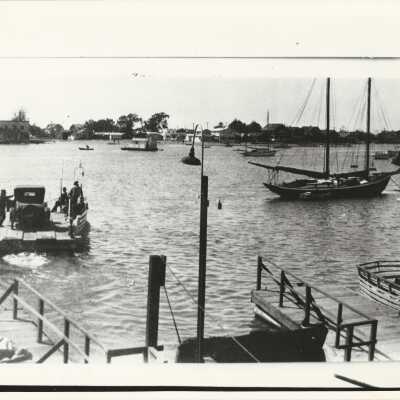 Harbor Photo with Ferry and Car