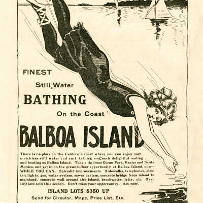 Finest Still Water Bathing on the Coast of Balboa Island
