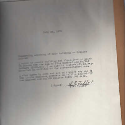 Sales Presentation Book Created by Hal Will Smith for Purchase of Collins Island
