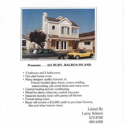 221 Ruby Avenue - Advertisement