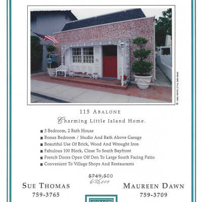 115 Abalone Avenue - Advertisement