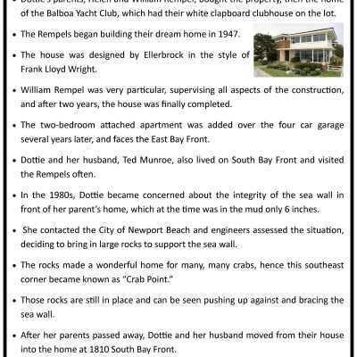 1810 South Bay Front Info Chart