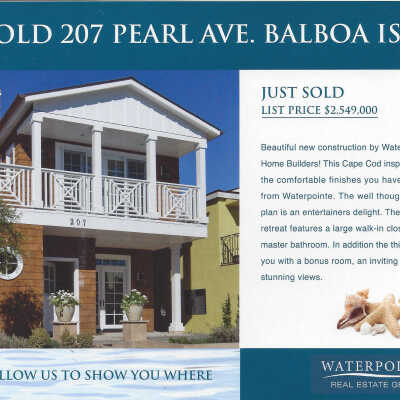 207 Pearl Avenue "Just Sold" Advertisement