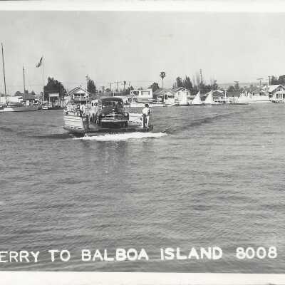 Ferry to Balboa Island - Postcard