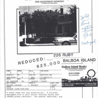 226 Ruby Avenue - Advertisement
