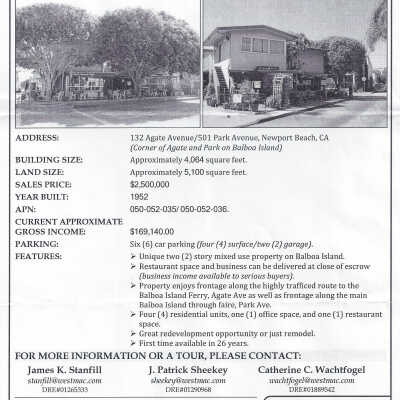 132 Agate Avenue and 501 Park Avenue Advertisement