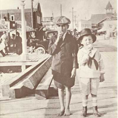 Boy Eating Ice Cream on Balboa, CA 1910