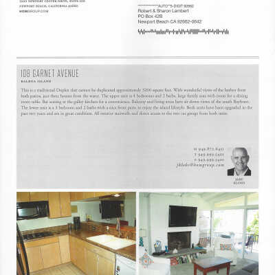 108 Garnet Avenue Advertisement