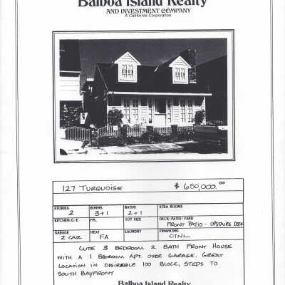 127 Turquoise Avenue - Advertisement