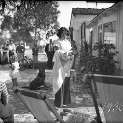 Female Model at Marine Avenue Dechamps Fashion Show, 1935