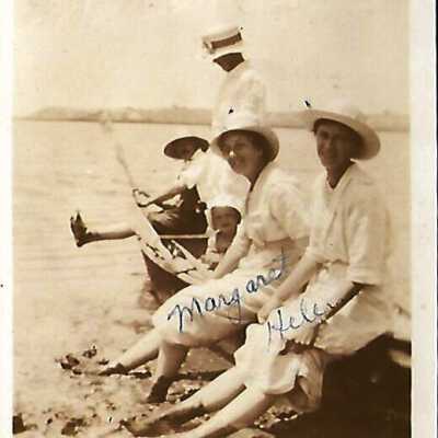 Helen and Magaret with friends, 1917