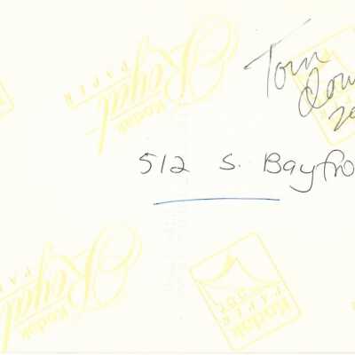 Back of the photograph of 512 South bay Front: Origformat: Print-Photographic