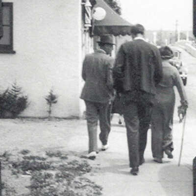 People Walking on Marine Avenue in Mid-1930's