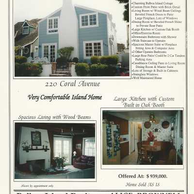 220 Coral Avenue Real Estate Advertisement
