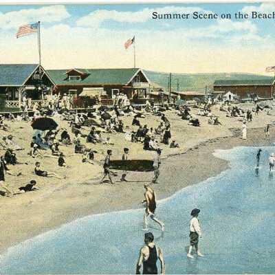 Summer Scene on the Beach, Balboa, Cal.