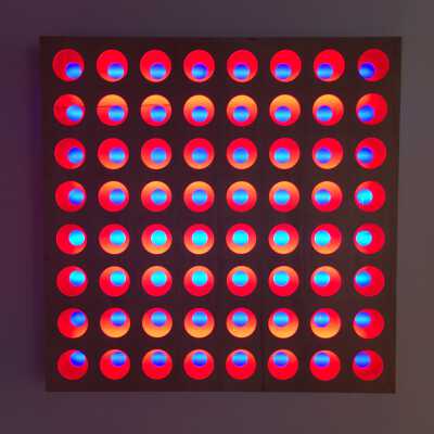 Untitled Ohashi (wooden panel with red and blue dots)