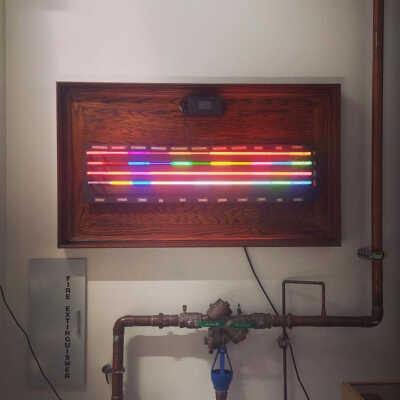 Sample Neon Tube Wall Display (wood panel)